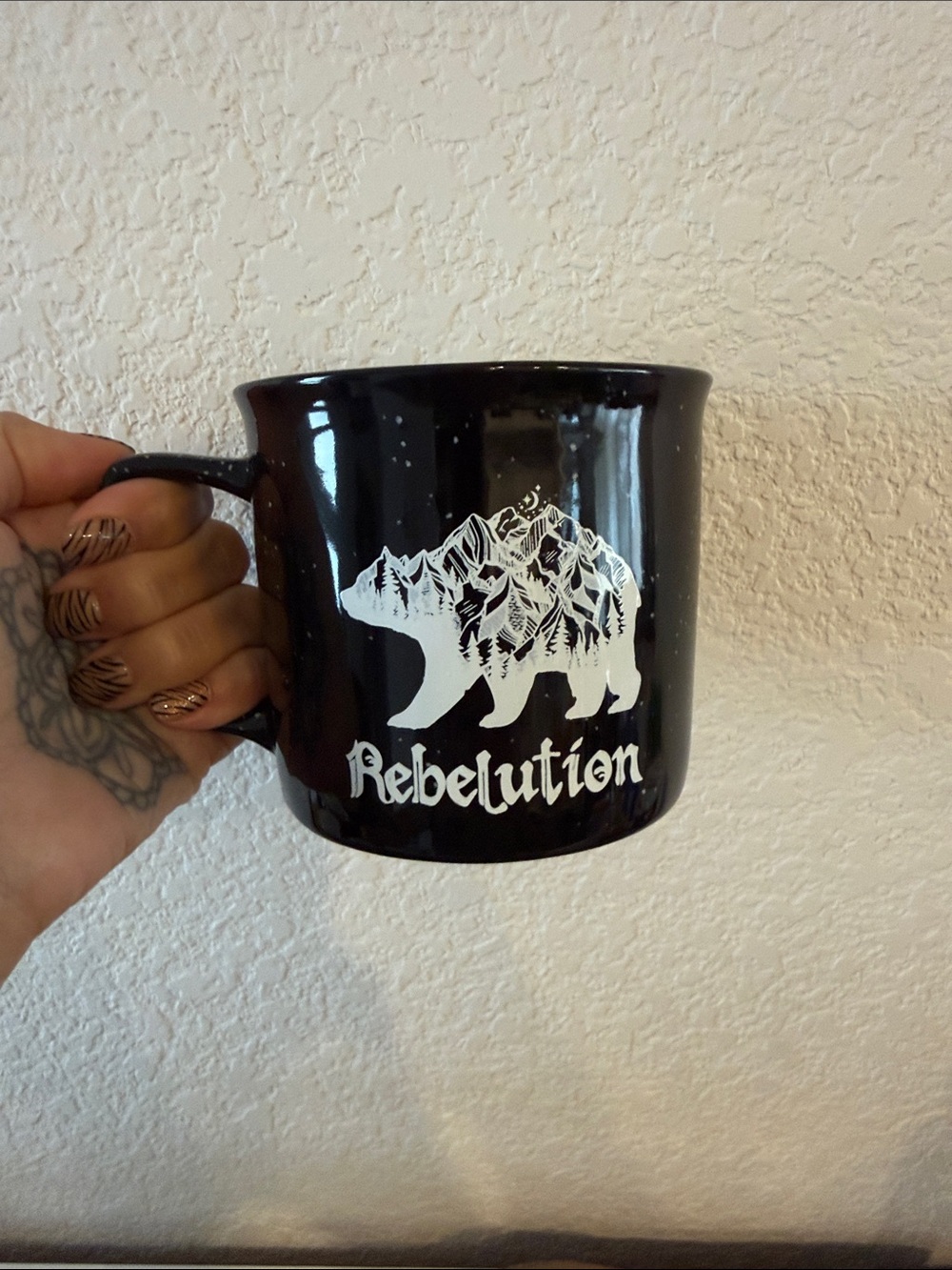 Revolution Black Bear Logo Ceramic Coffee Mug